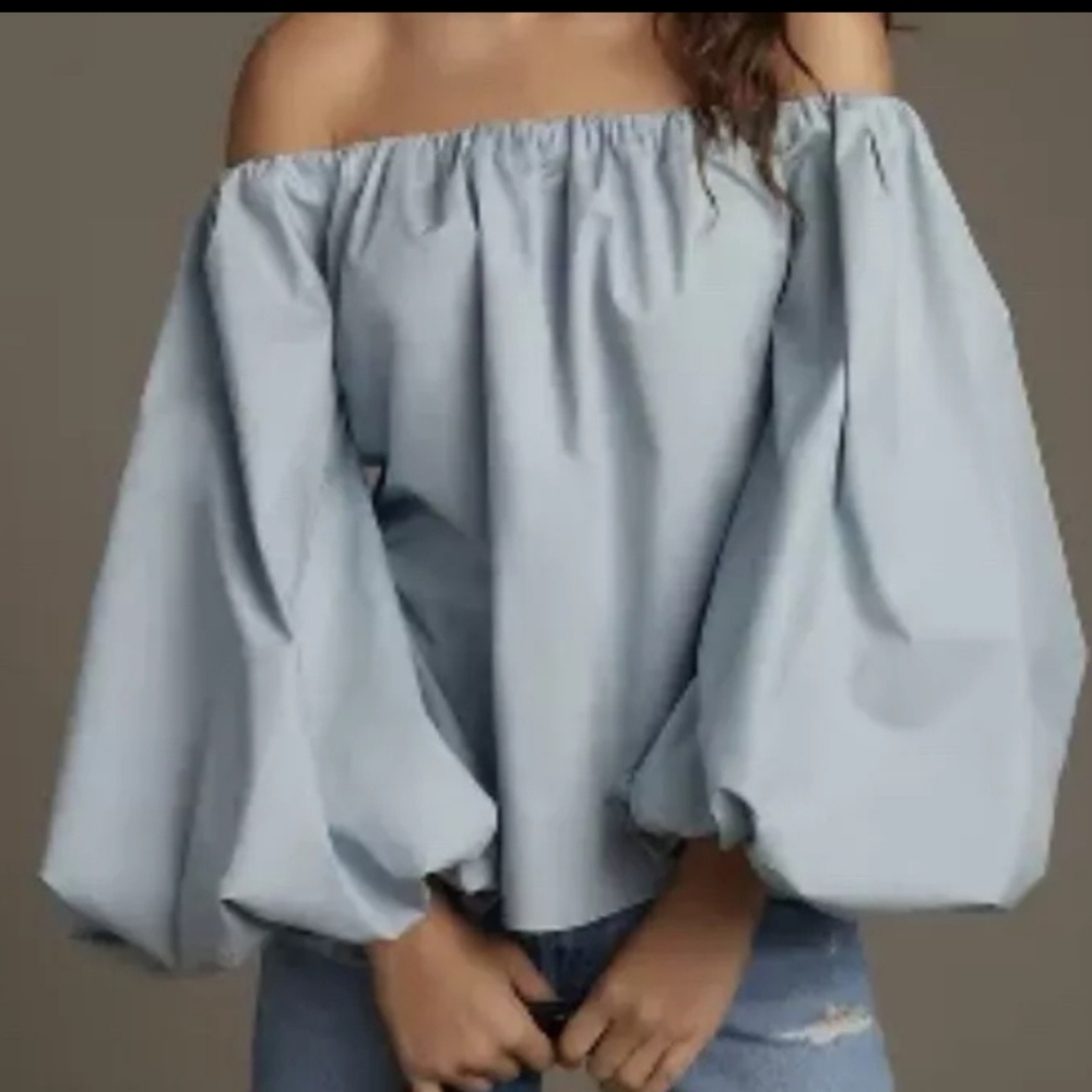 Anthropologie Mare Mare Off The Shoulder Puff Sleeve Top Xl